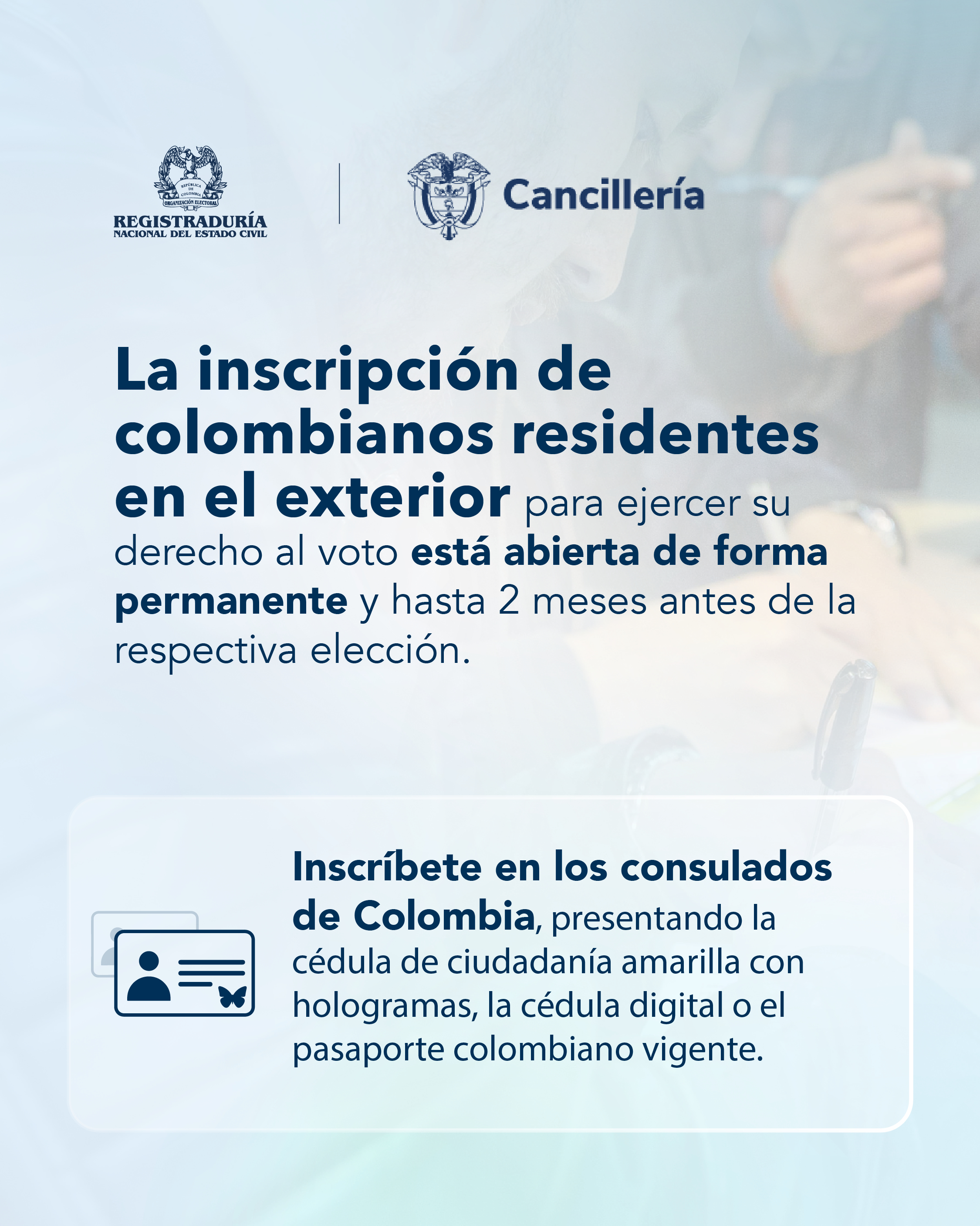 Inscripción en el exterior