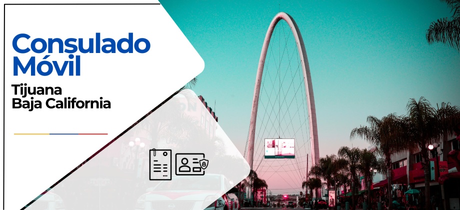Banner que anuncia el consulado móvil programado para los días 6 y 7 de marzo de 2025