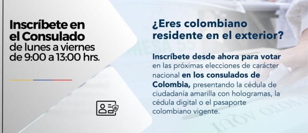 Recuerde que ya puede actualizar o registrar su puesto de votación en el Consulado